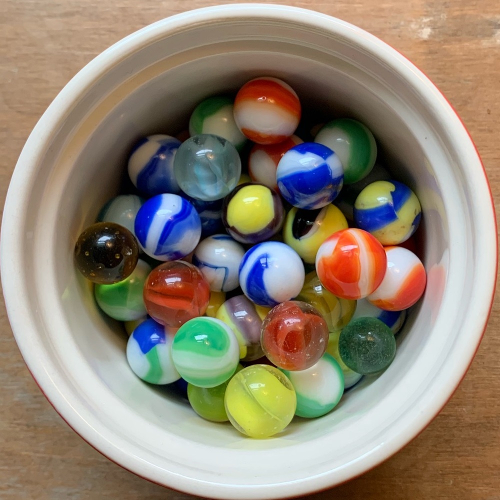 Vintage Marbles, multicolored 45 count, 16mm